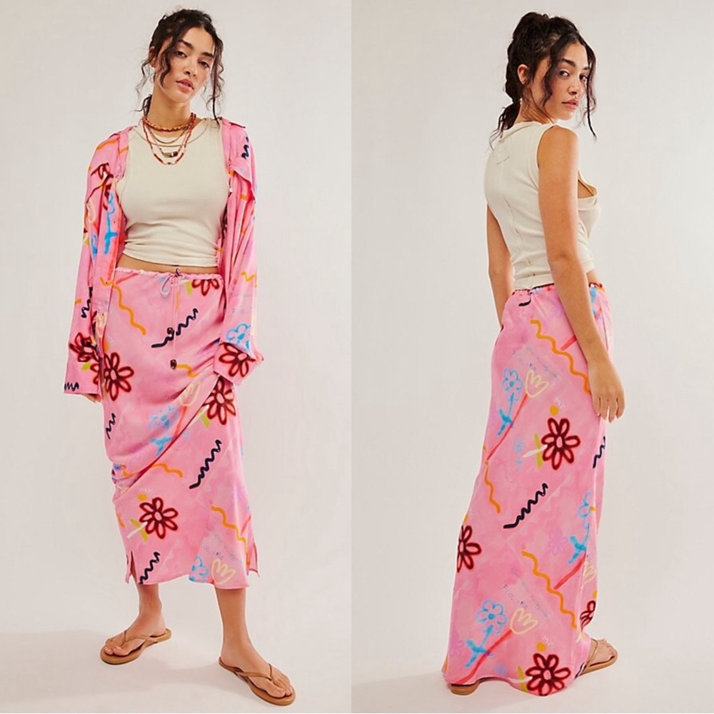 Kinga Csilla Lucky Chalm Column Midi Skirt NWT Sold Out small